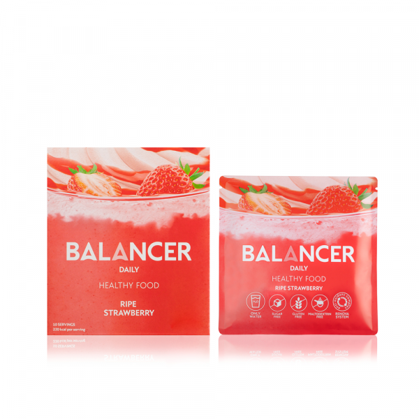 Коктейль BALANCER DAILY со вкусом «Спелая клубника», 10 шт.